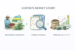 Coffee’s Money Story: Regional Growth, Public Filings, and a Market Searching for Stability