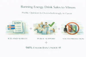 Regulation & Policy: Iceland Survey Shows Overwhelming Public Support for Banning Energy Drink Sales to Minors Under 18