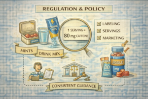 Regulation & Policy Caffeinated Mints and “Brain/Energy” Positioning Keep Attention on Compliance Basics