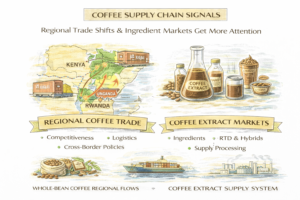 Coffee Supply Chain Signals: Regional Trade Shifts and Ingredient Markets Get More Attention