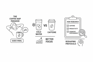 The Coffee Nap Paradox Goes Viral as Cold Water Beats Caffeine for Focus: New Caffeine and Productivity Research Reshapes Cognitive Performance Protocols