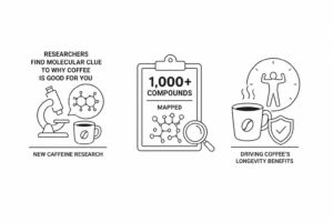 Researchers Find Molecular Clue to Why Coffee Is Good for You: New Caffeine Research Maps the 1,000+ Compounds Driving Coffee’s Longevity Benefits
