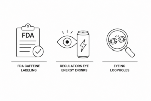 FDA Caffeine Labeling Faces New Pressure as Regulators Eye Energy Drink Loopholes