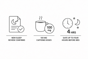 New Sleep Review Confirms 100 mg Caffeine Doses Are Safe Up to Four Hours Before Bed