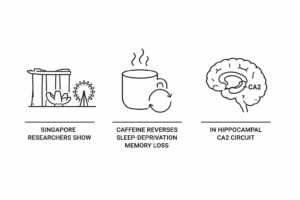 Singapore Researchers Show Caffeine Reverses Sleep-Deprivation Memory Loss in Hippocampal CA2 Circuit
